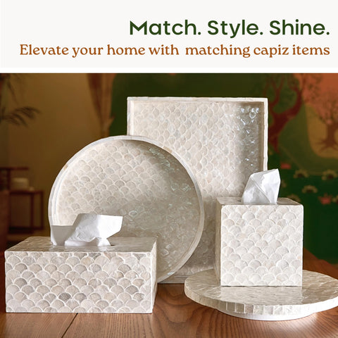 Chi An Home handcrafted capiz artisans create unique home accents.
