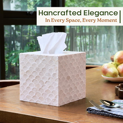 Chi An Home capiz shell base with wooden frame adds durable support.