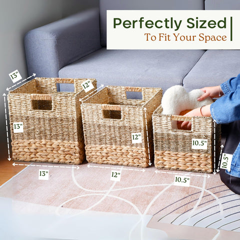 Chi An Home cube-shelf organizer fits neatly on shelves for tidy storage