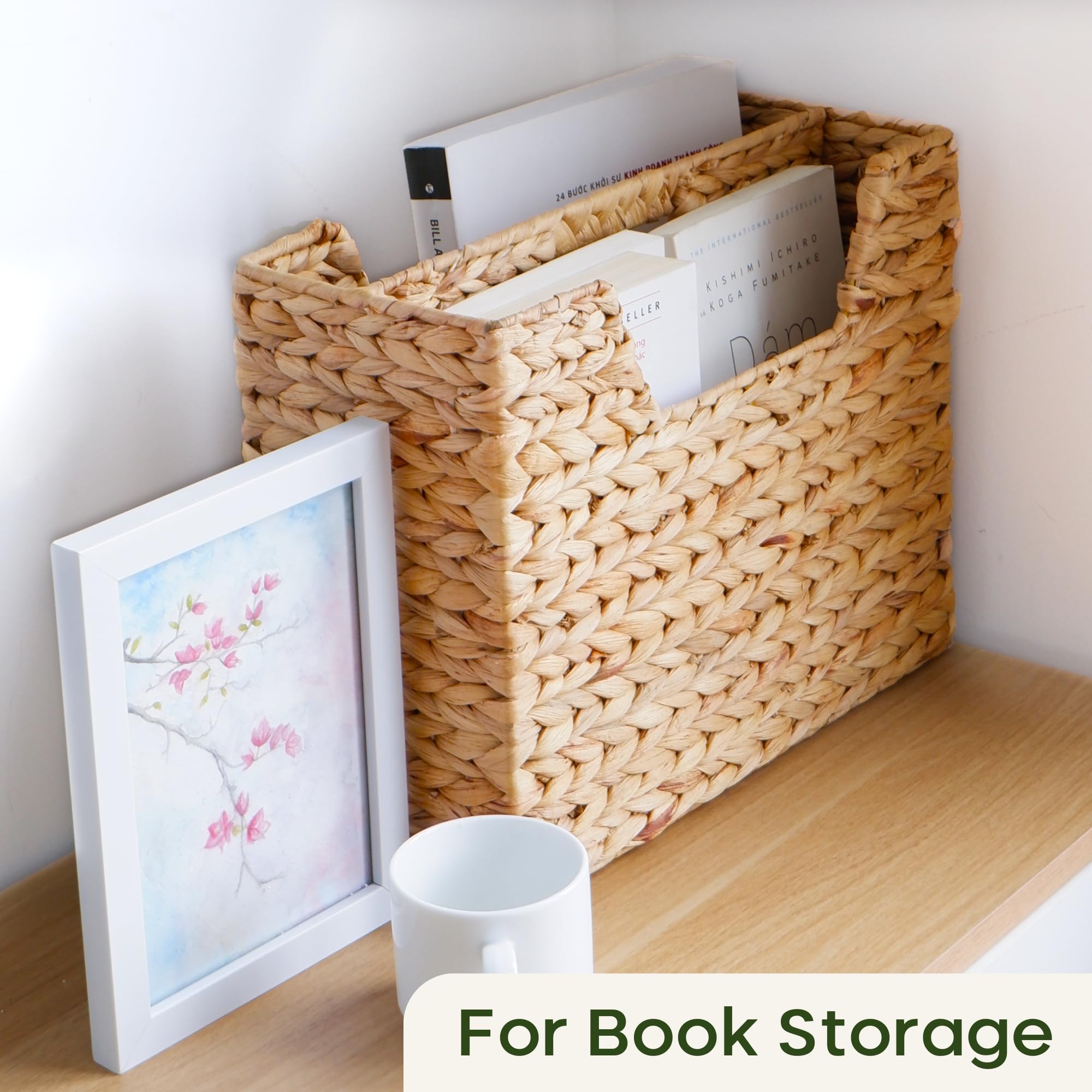 Chi An Home decorative storage bin fits shelves, desks, and coffee tables for versatile styling.