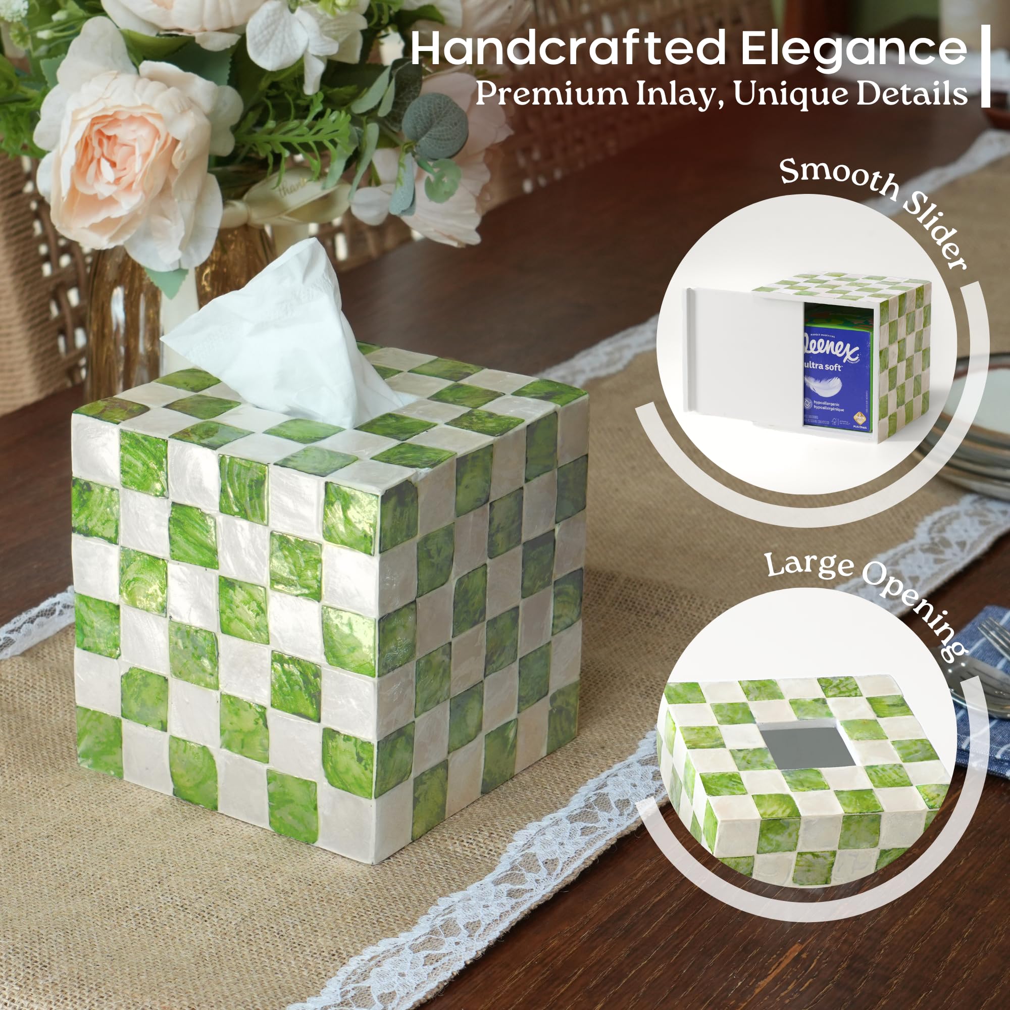 Chi An Home decorative tissue holder suitable for living rooms.