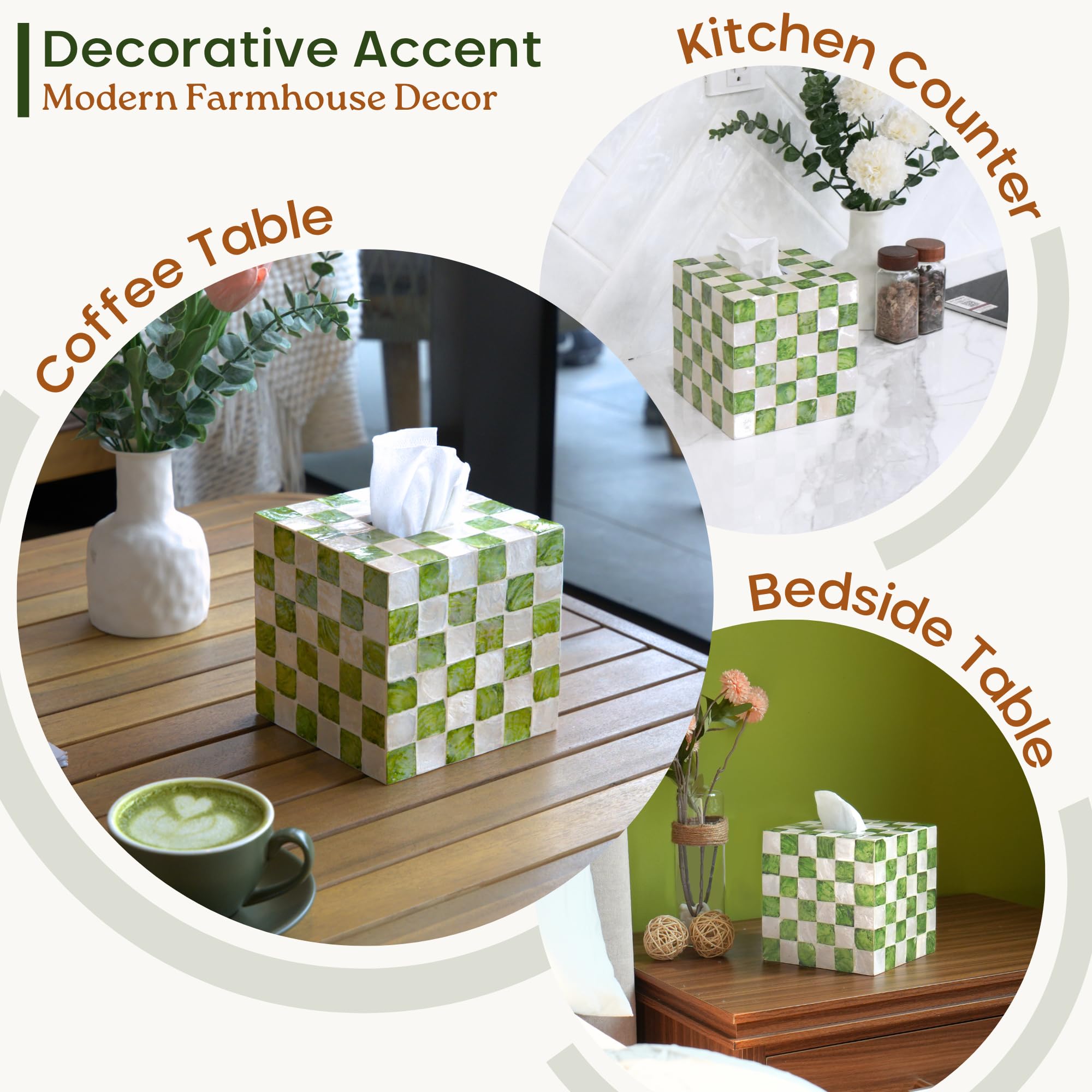 Chi An Home handcrafted checkerboard pattern complements modern decor.