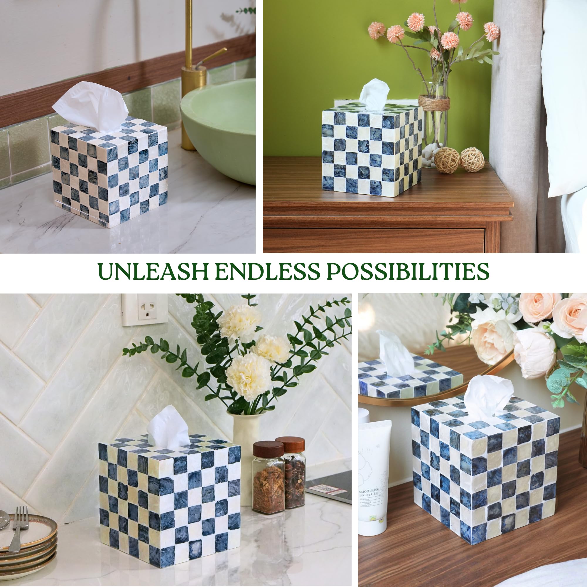 Handcrafted natural capiz shells give a refined, durable finish.