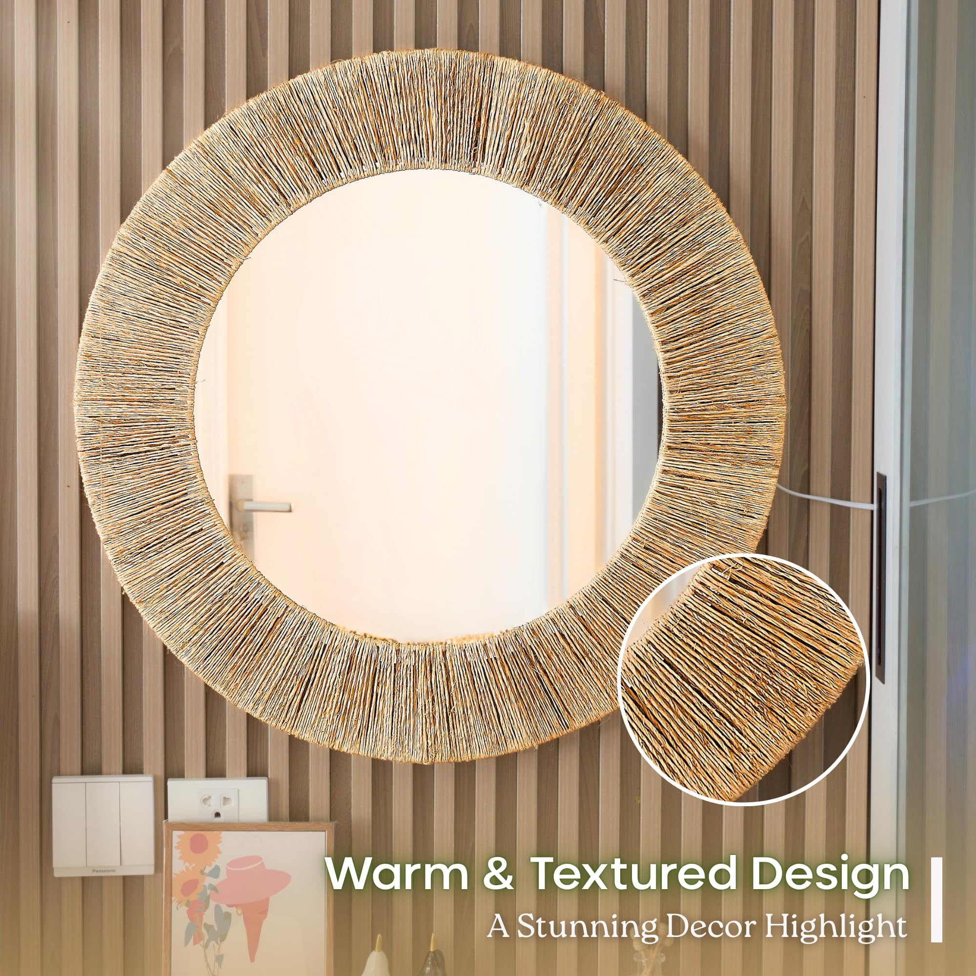 Chi An Home rustic jute texture closeup showcases artisanal craftsmanship.