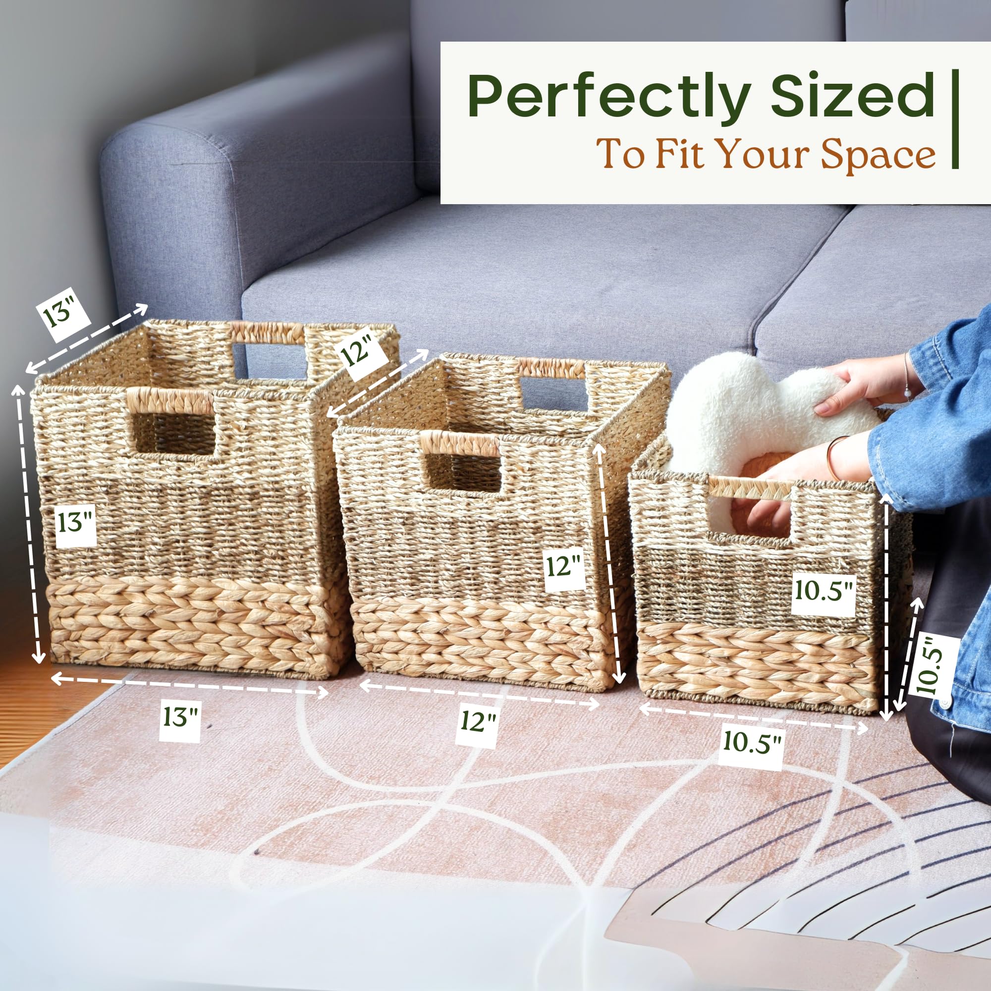 Chi An Home wicker bin serves toy storage in a nursery and playtime.