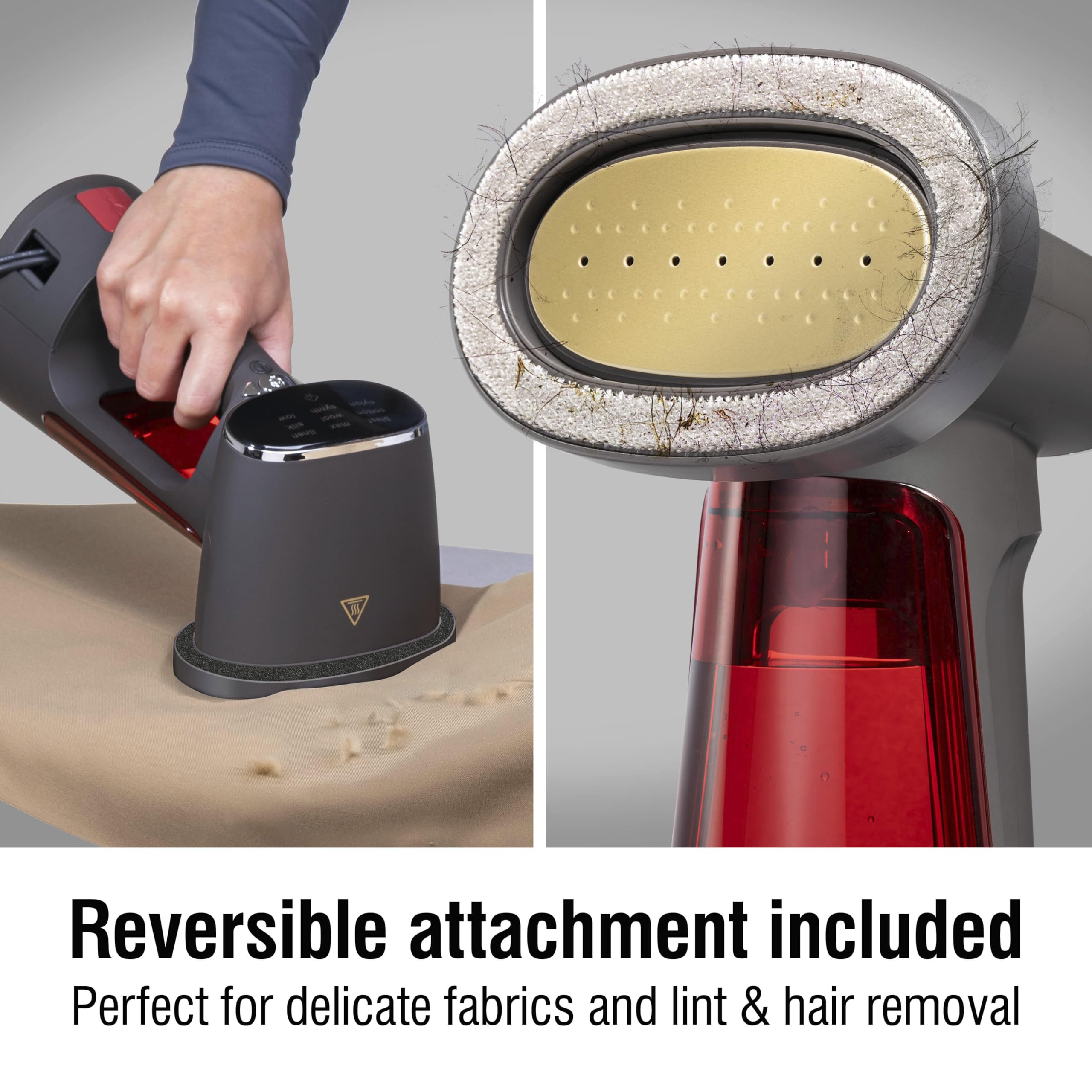 CHI Deluxe Digital Steamer lint-hair-attachment for removing lint and hair