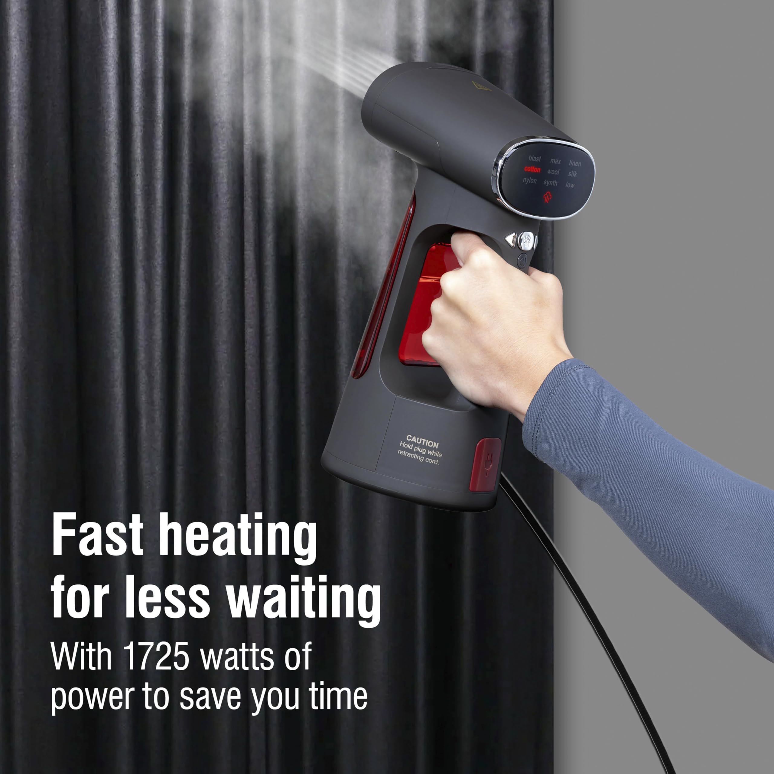 CHI Deluxe Digital Steamer vertical-steaming for quick on-hang wrinkle reduction