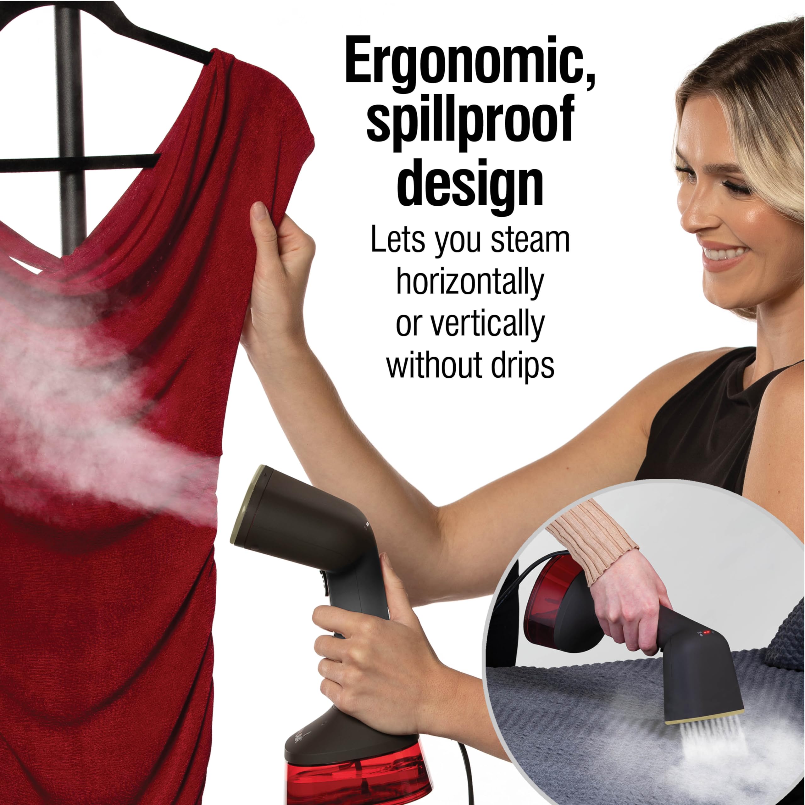 CHI steamer offers two steam modes for delicate or heavy fabrics
