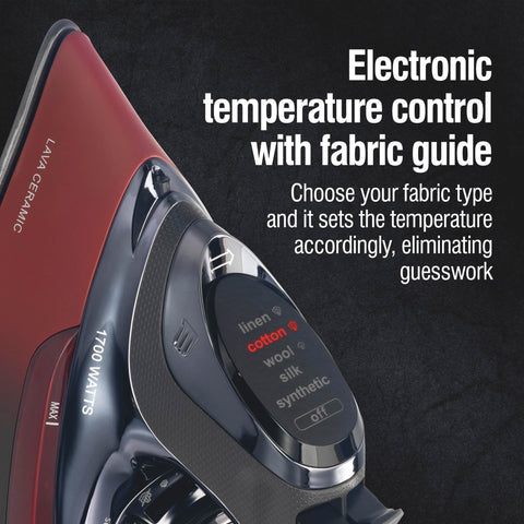 CHI Lava iron displaying three-way auto shutoff safety feature