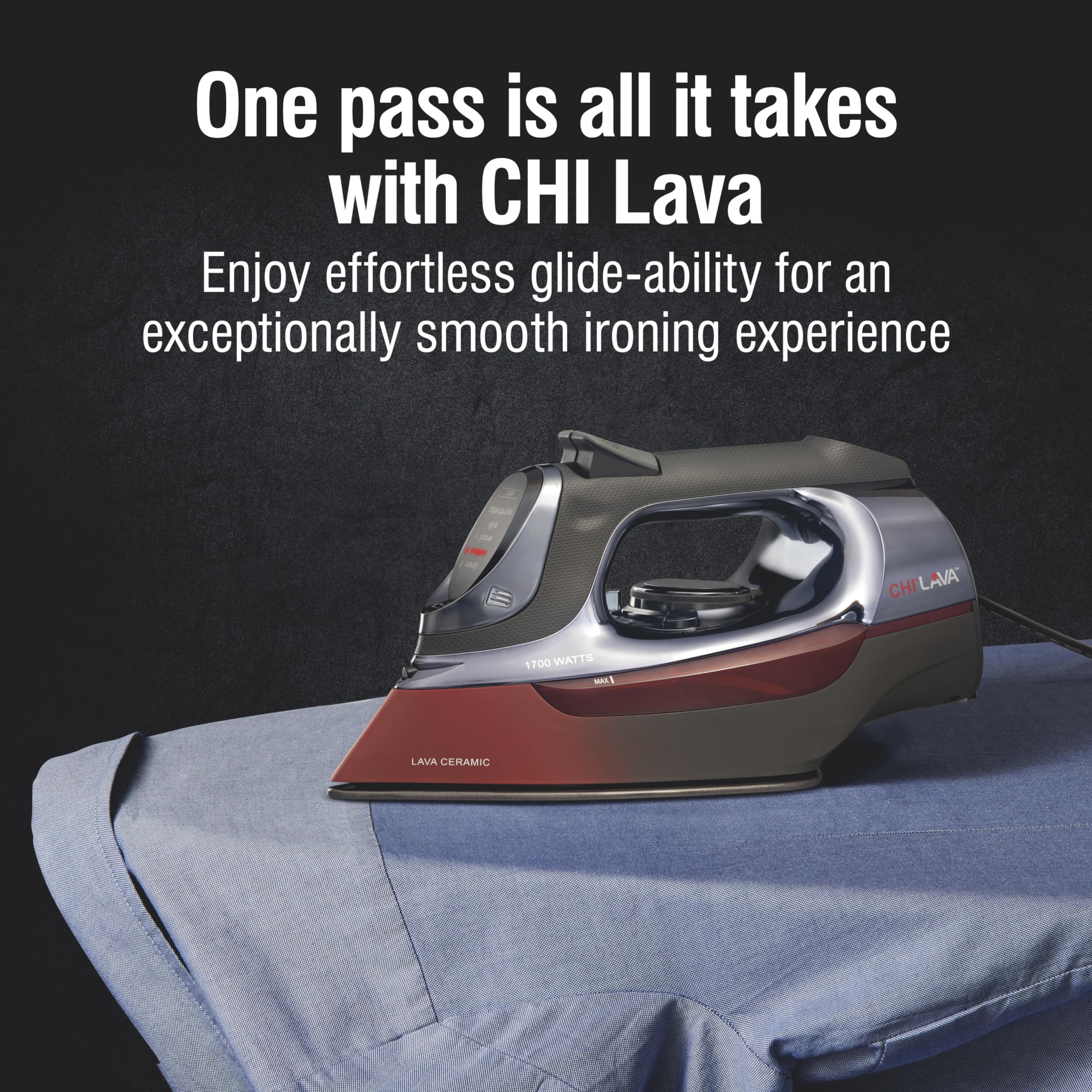 CHI Lava retractable cord in action for tidy storage