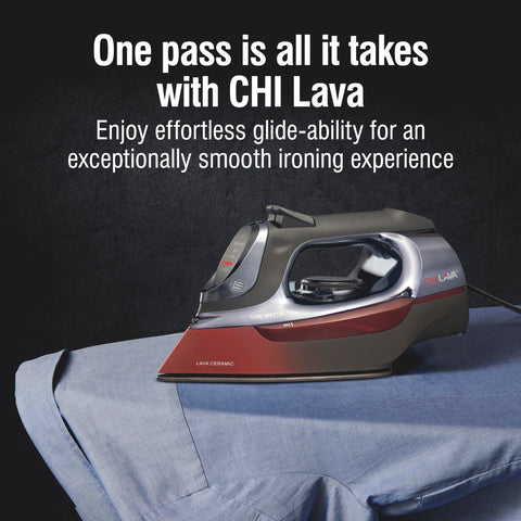 CHI Lava retractable cord in action for tidy storage