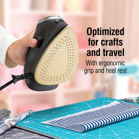 CHI Mini Iron textured grip offers comfortable control.