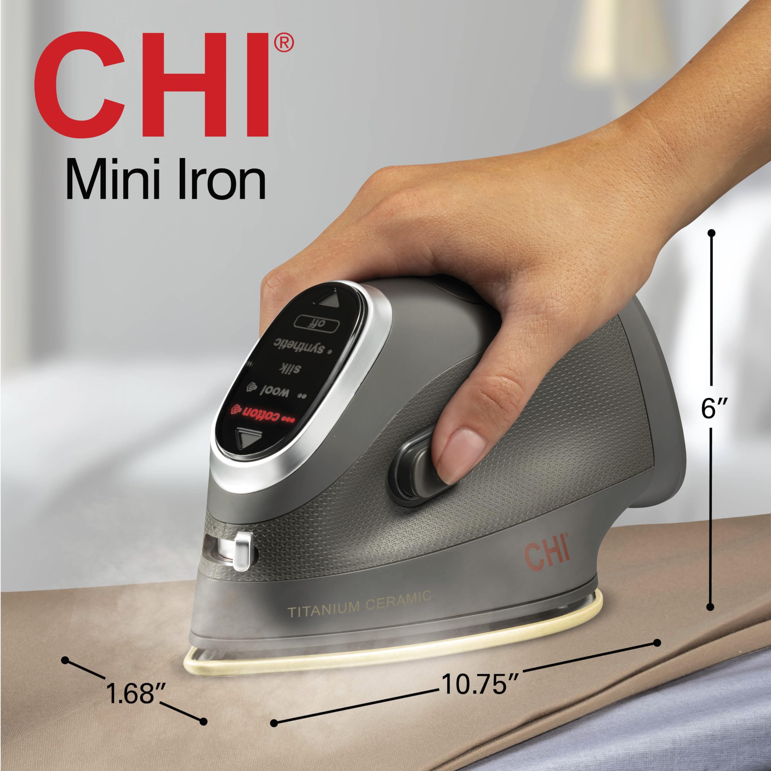 CHI Mini Iron auto shutoff enhances travel safety.