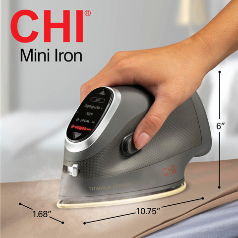 CHI Mini Iron auto shutoff enhances travel safety.