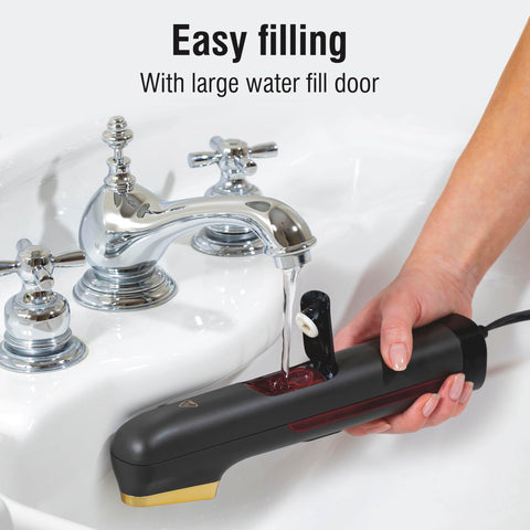 CHI Steam Handheld Garment Steamer delivers up to five minutes of continuous steam.