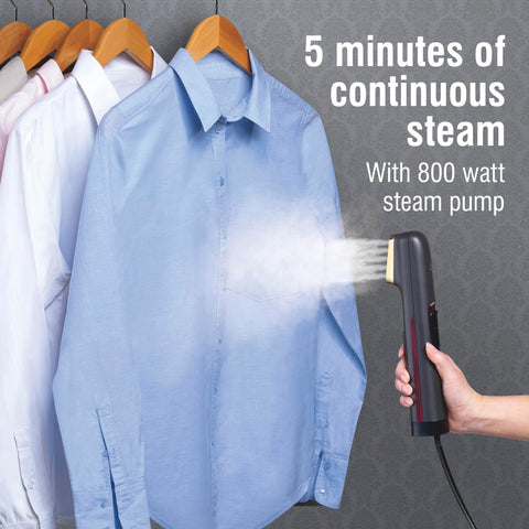 CHI Steam Handheld Garment Steamer's compact design fits in a travel bag.