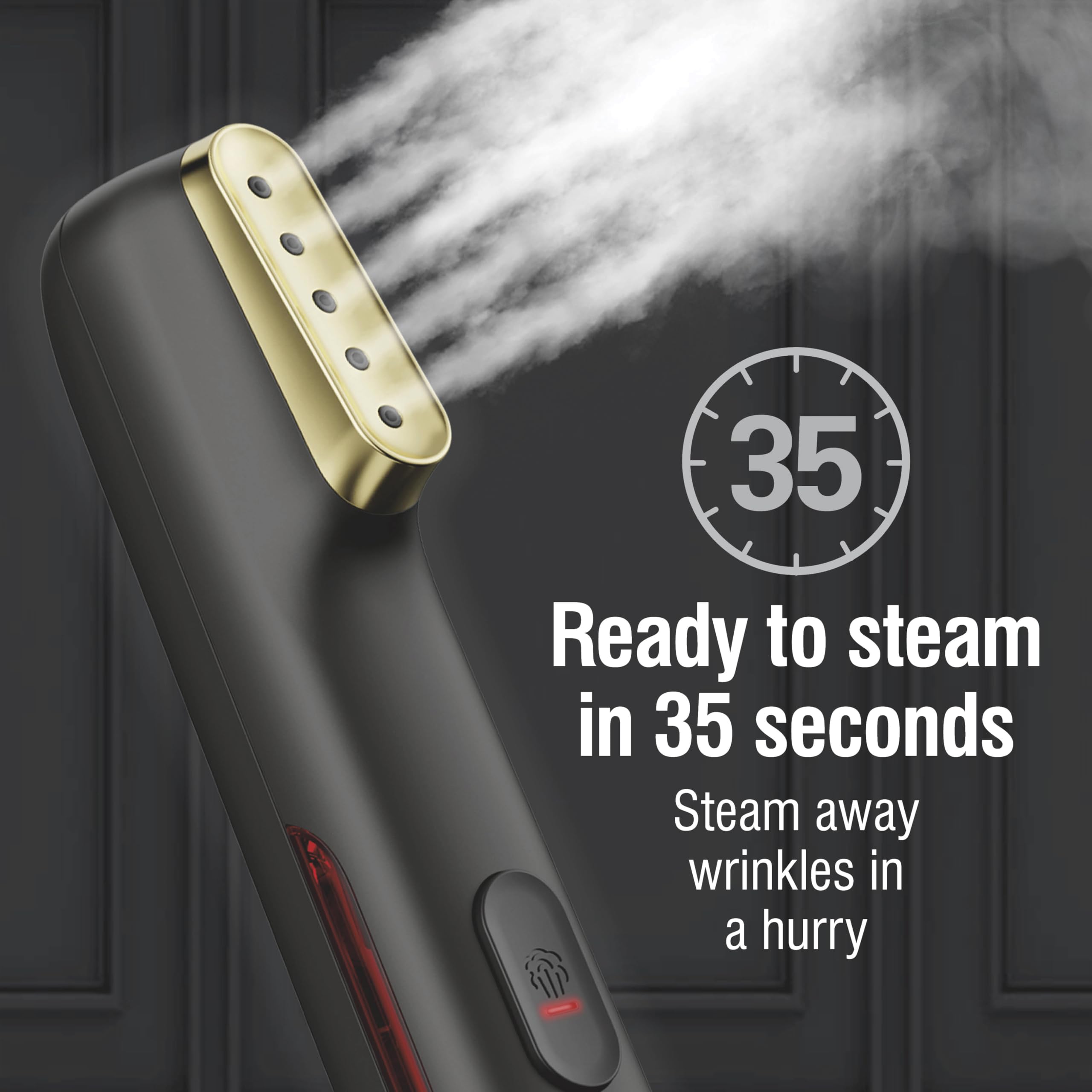 CHI Steam Handheld Garment Steamer features a large water tank for easy filling.