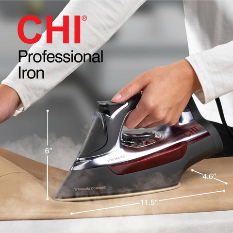 CHI Steam iron auto shutoff indicator image demonstrates safety feature.
