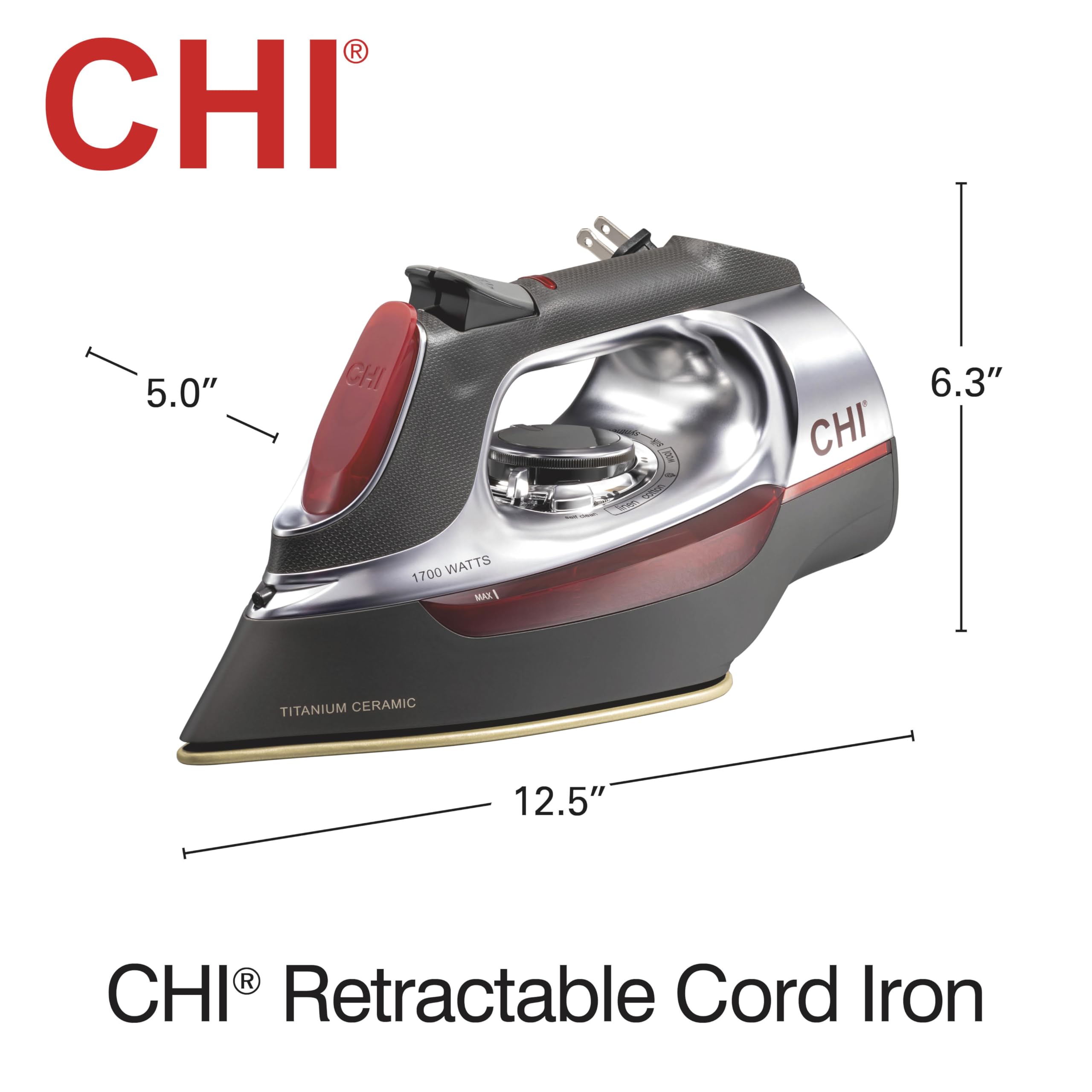 CHI steam iron offers professional-grade performance for home wardrobes