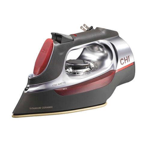 CHI steam iron with titanium-infused ceramic soleplate delivers a smooth glide on all fabrics