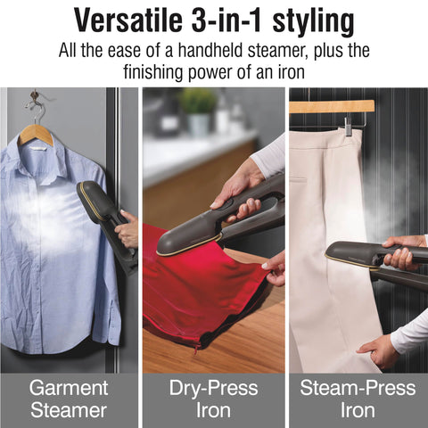 CHI SteamPress flat-iron-mode quickly pressing seams on denim and cotton
