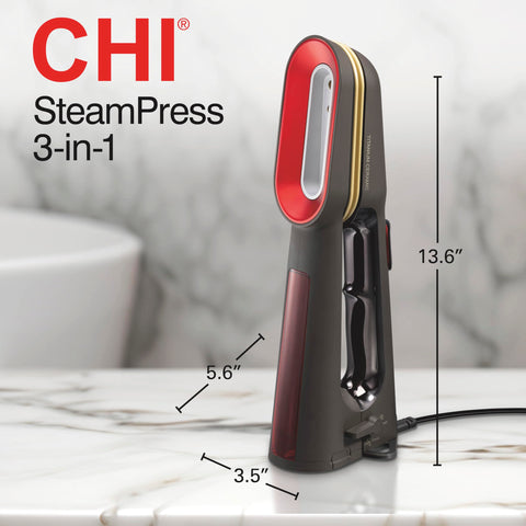 CHI SteamPress ten-foot cord offering flexible reach during use