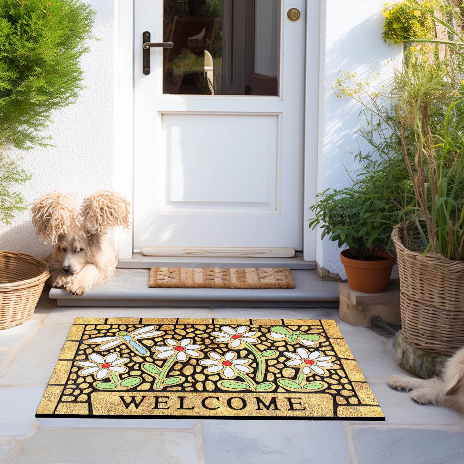 CHICHIC dragonfly motif welcomes guests with subtle style at any doorway.