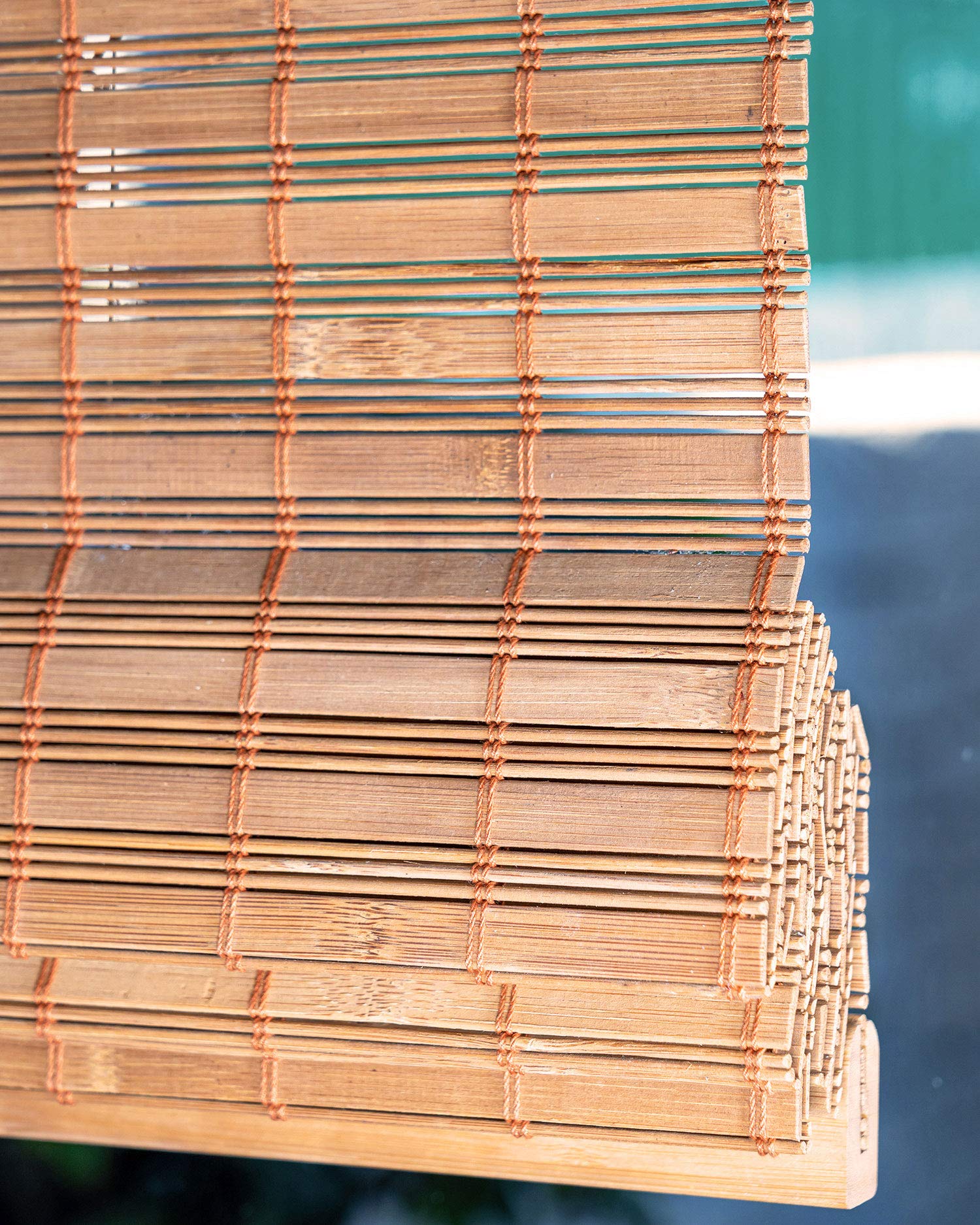 CHICOLOGY Bamboo Roman Shade cordless operation offers a clean, safe setup.