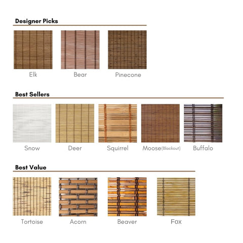 CHICOLOGY Bamboo Roman Shade ideal for dry interior spaces like kitchens and offices.