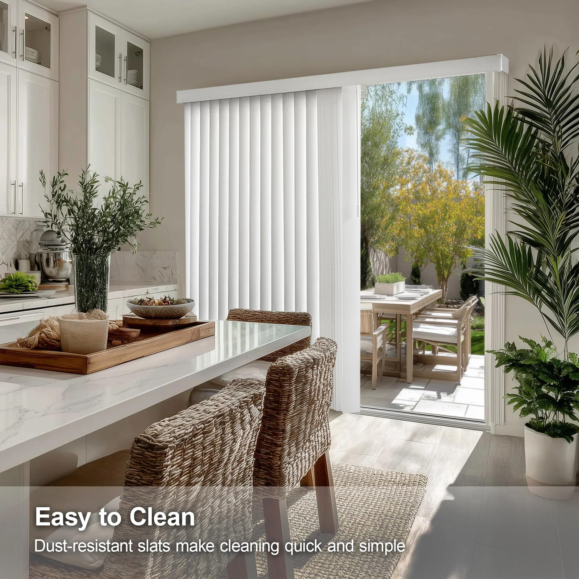 CHICOLOGY 3.5 inch PVC slats are durable and easy to wipe clean.