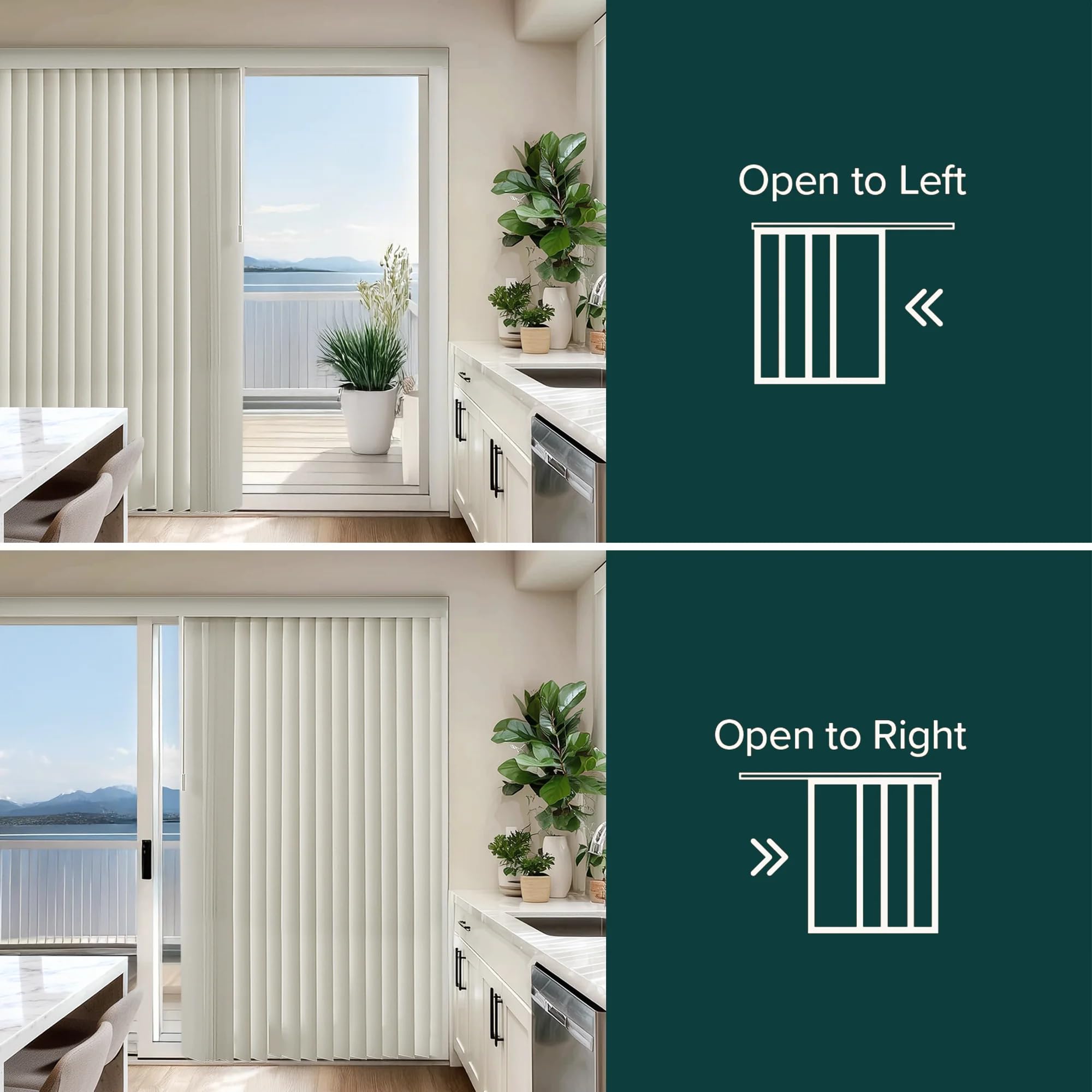 CHICOLOGY PVC slats easy-clean surface for busy rooms.