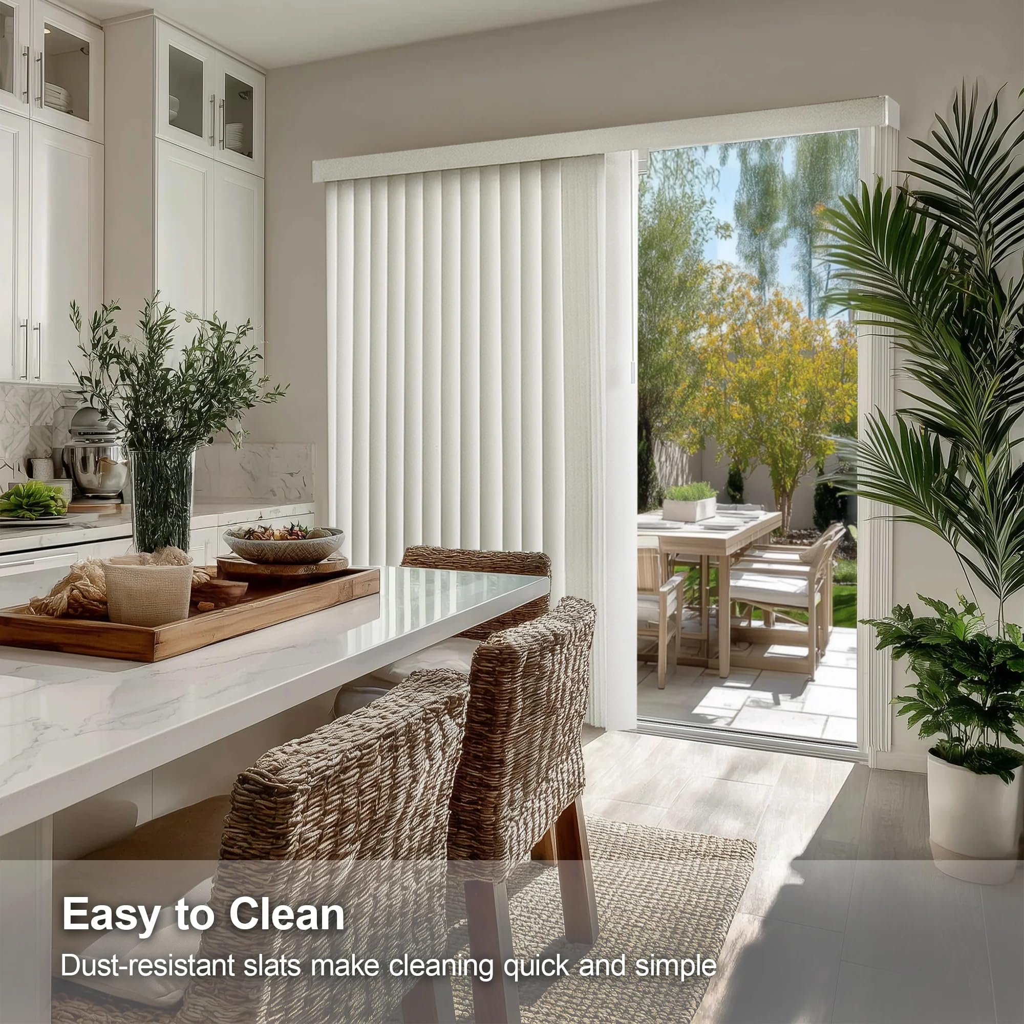 CHICOLOGY vertical blinds valance-included for a finished look.