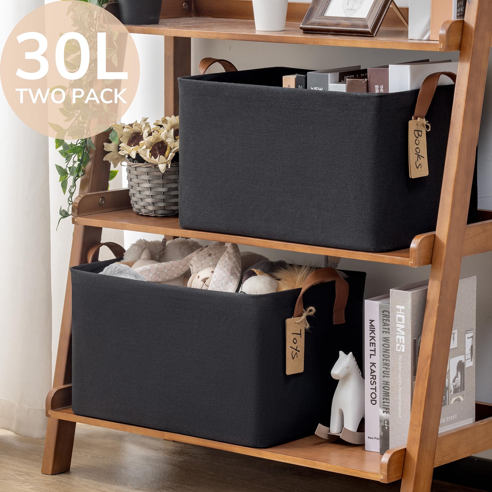 CHICVITA folded storage bin saves space when not in use.