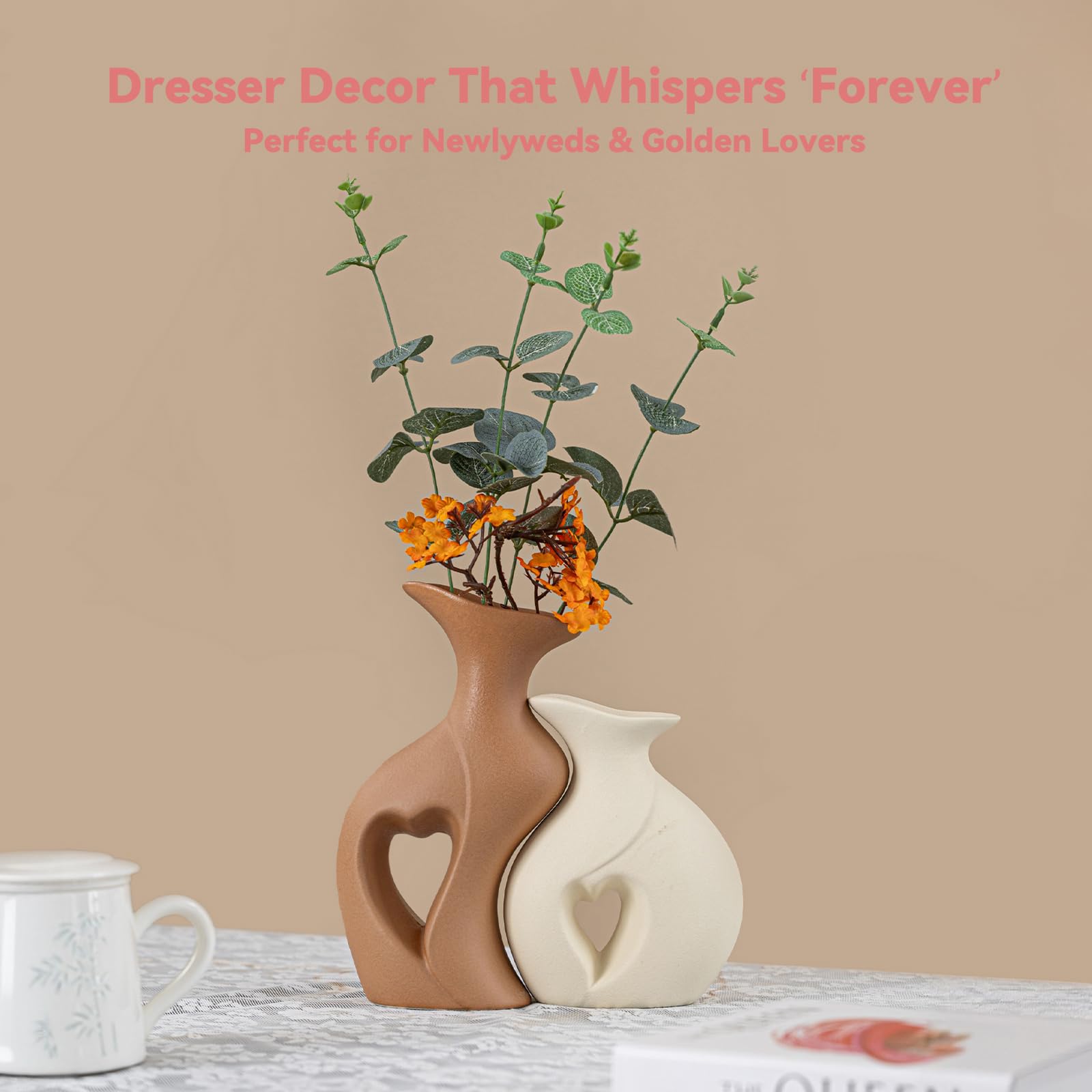 ChifonCyan beige vase surface detail complements contemporary interiors