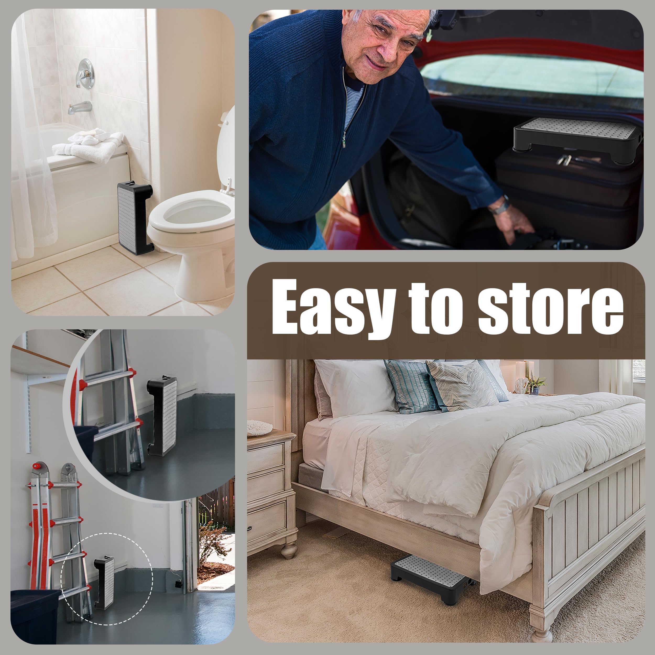 CHIKILLA step stool supports up to 650 lbs for confident everyday steps.