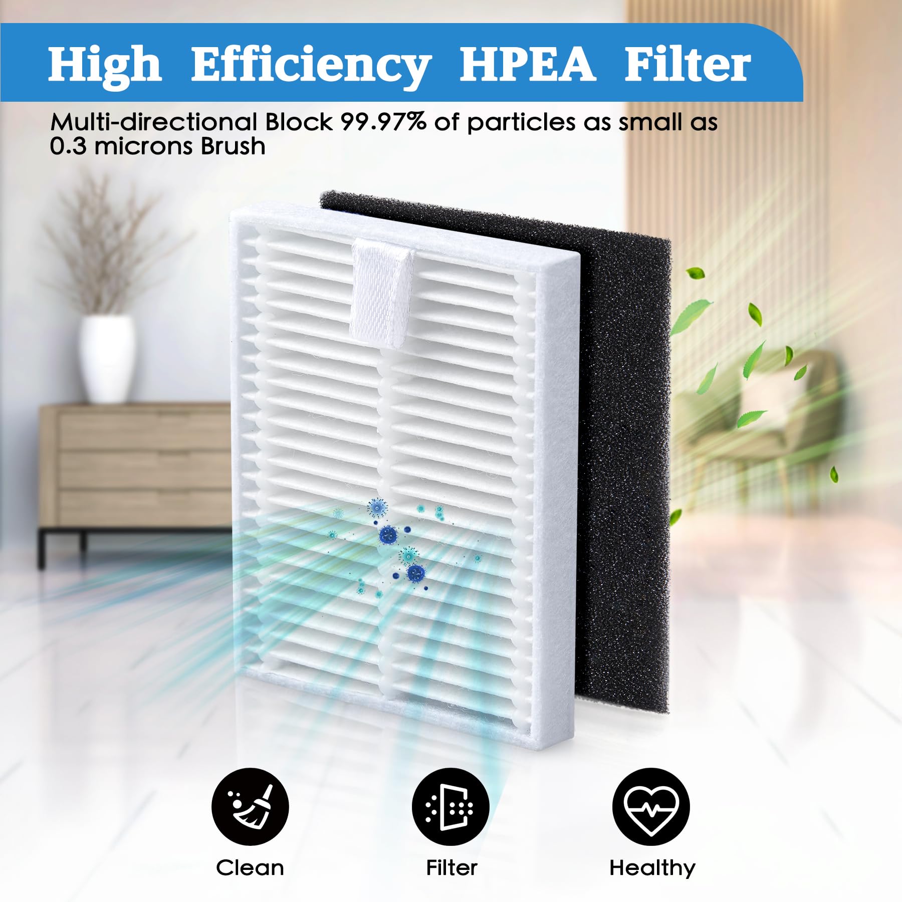 CHIKIXSON foam filter for eufy L60/L50 enhances filtration and airflow.
