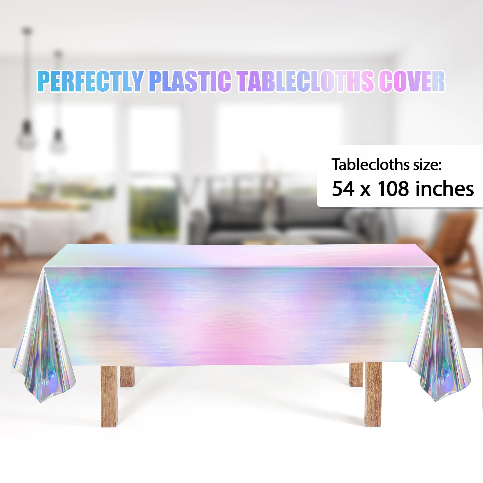 Childom iridescent knives 6-69inch sturdy utensils for celebrations