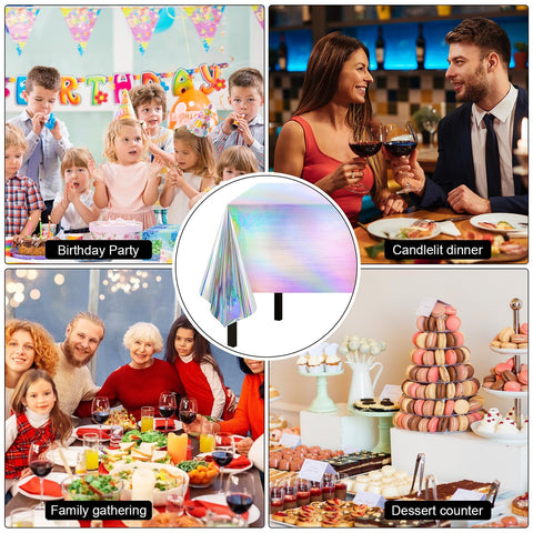 Childom iridescent party sets packaging showcases complete disposable dinnerware