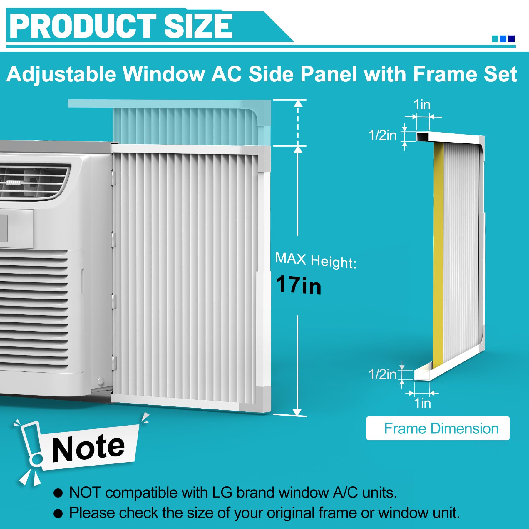 Chiligent side panel extended width extends to fit wider windows