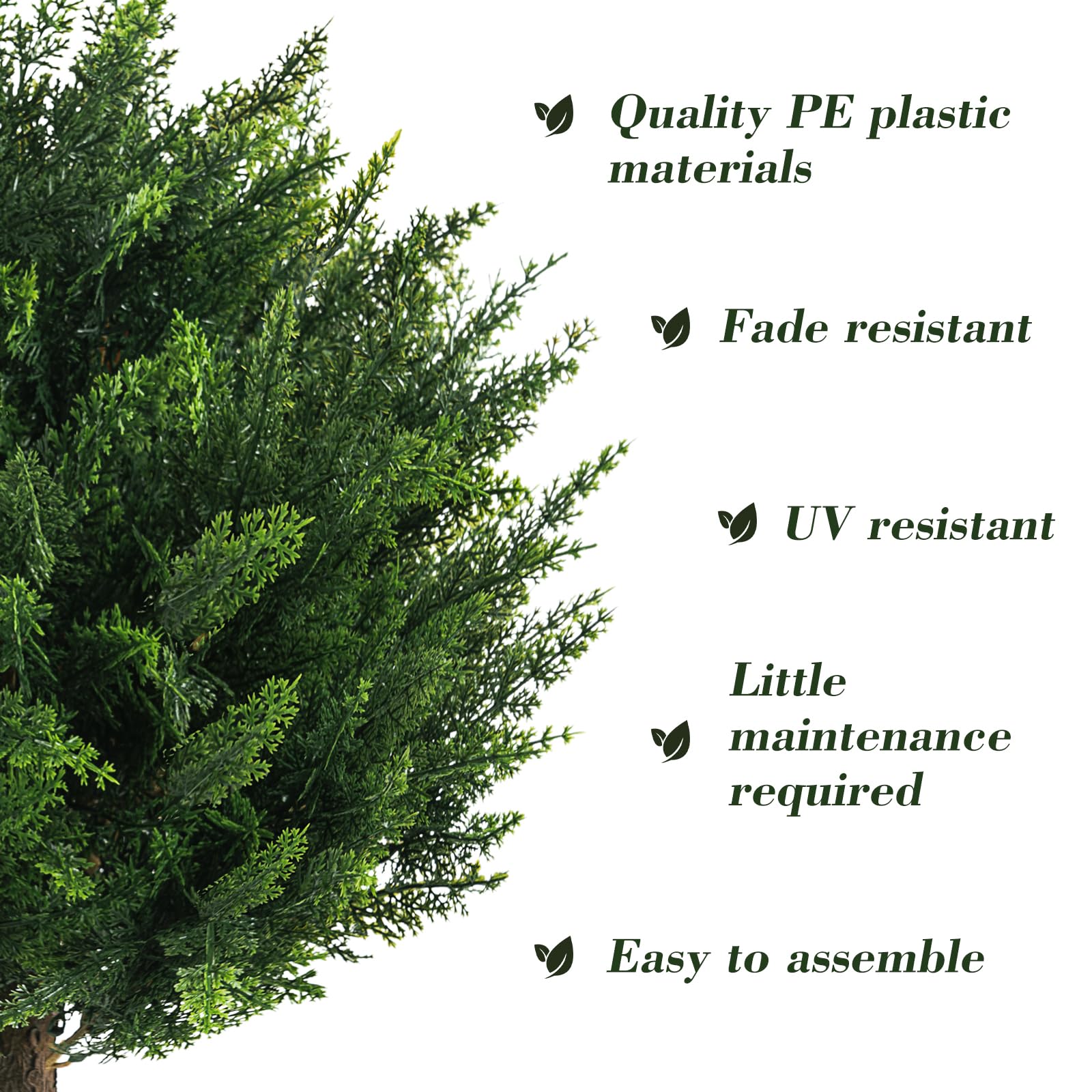 Chillchard easy-installation topiary with spikes, no tools required.