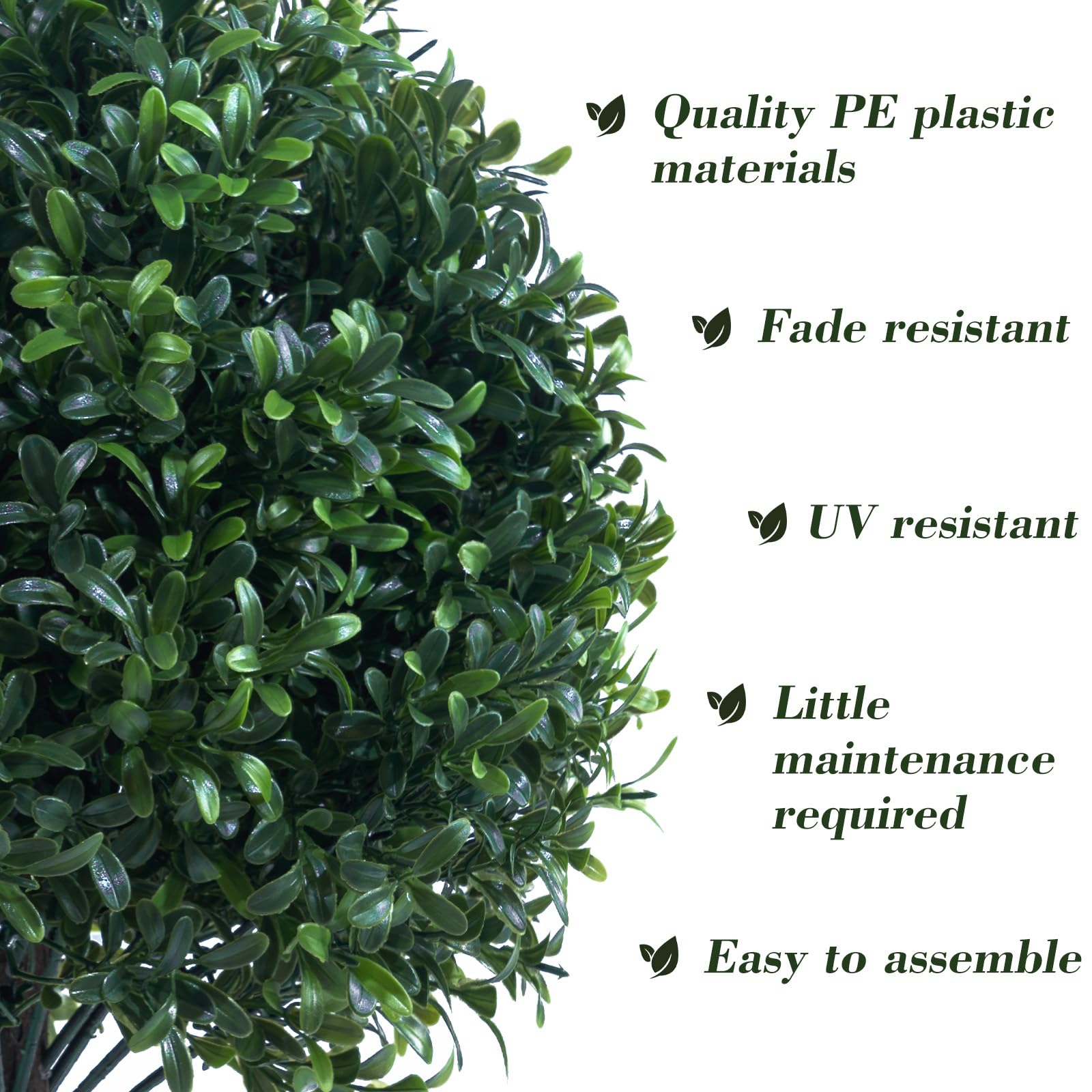 Chillchard UV-resistant boxwood bush maintains color in all weather