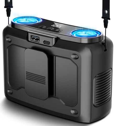Chillgo 20000mAh portable fan with dual motors delivers enhanced airflow for quick cooling