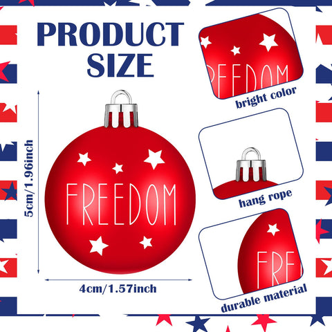 Chitidr 4th of July hanging balls in red white blue for celebratory decor