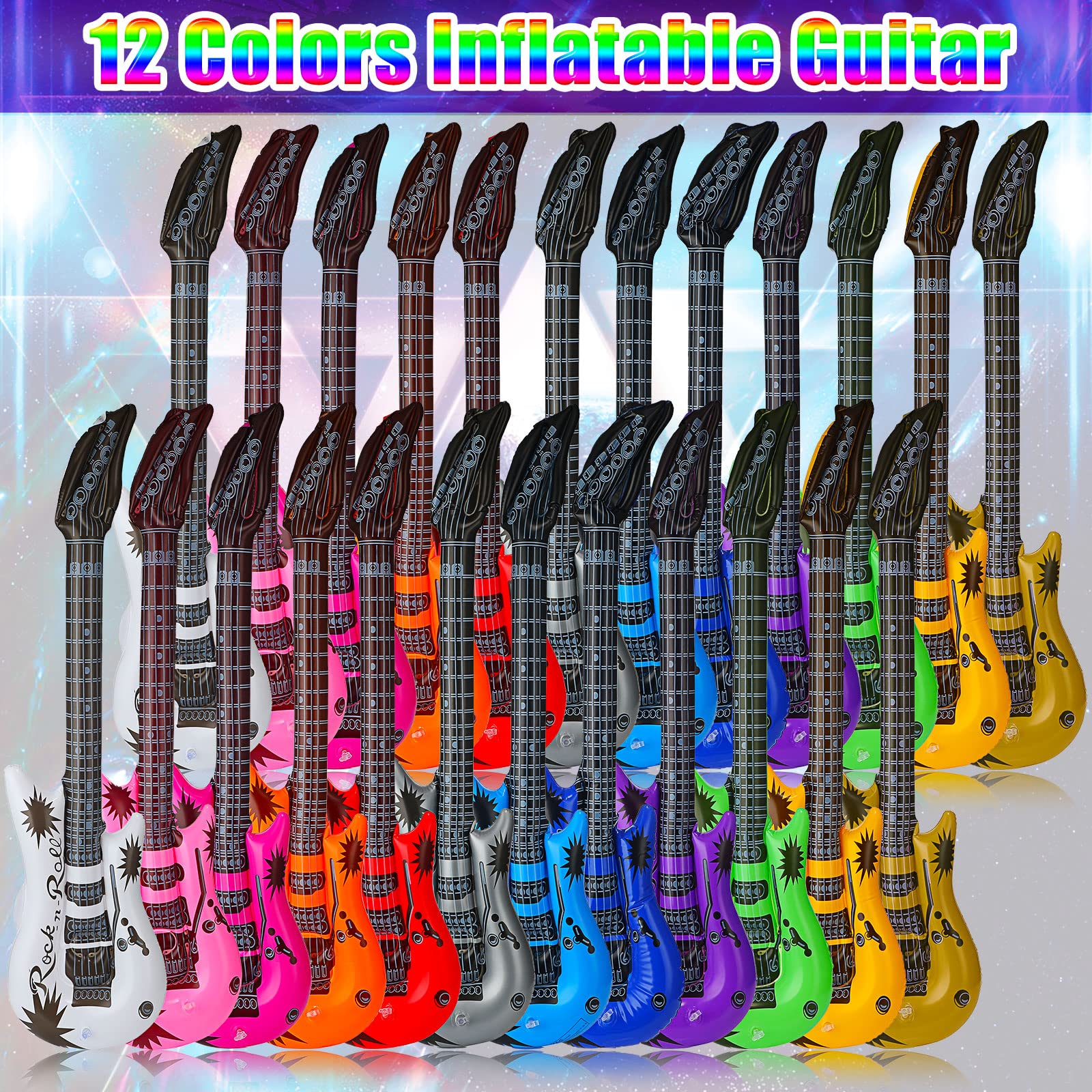 Chitidr inflatable guitar red creates bold focal points for stage looks