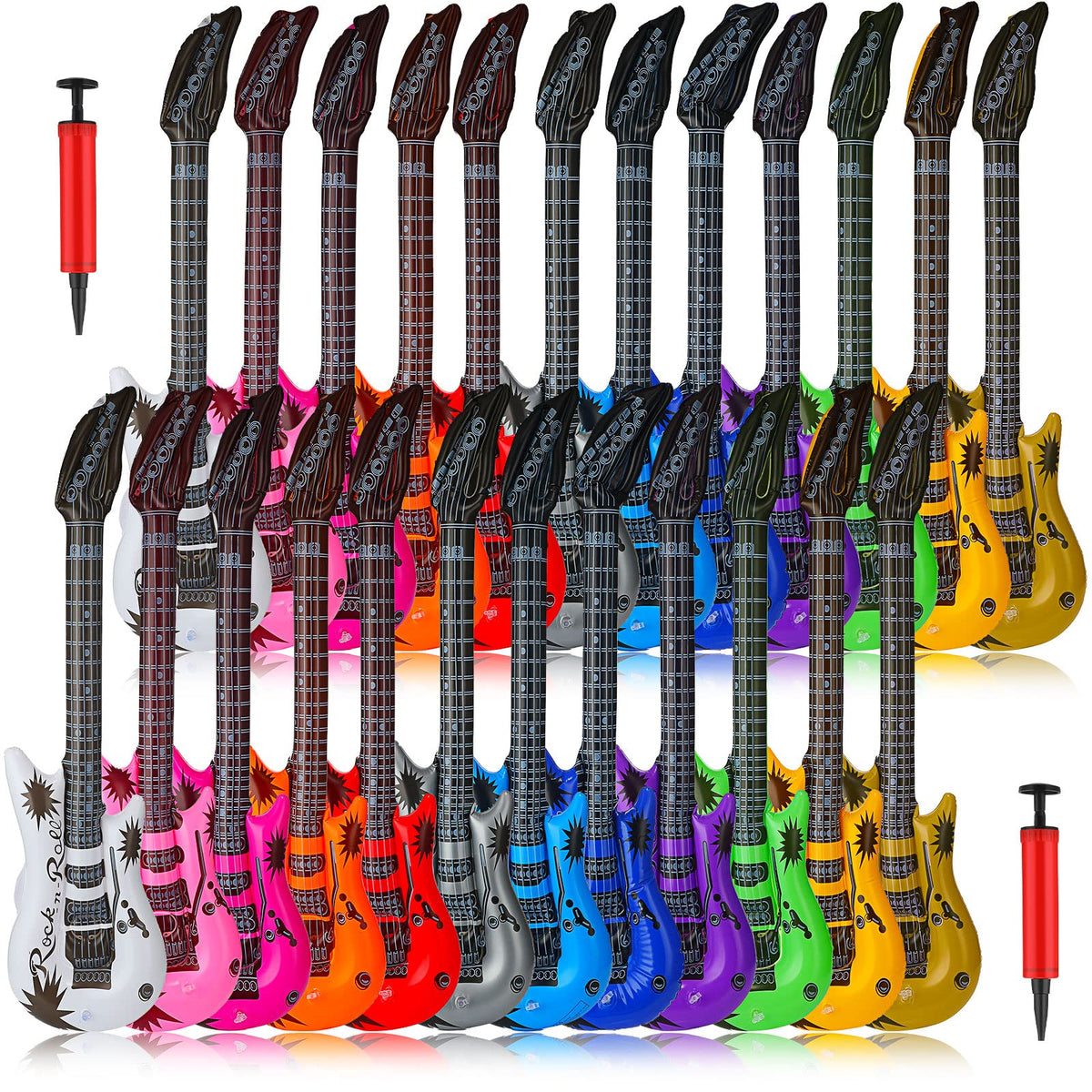 Chitidr inflatable guitar yellow for vibrant party photos and playful stage vibes