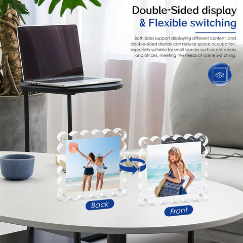 Chivalral 3Pack clear frame 5x5 double-sided display enables flexible gallery layouts