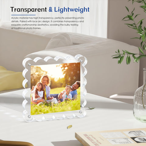 Chivalral 3Pack clear frame scalloped-edge closeup highlights vintage charm with magnets