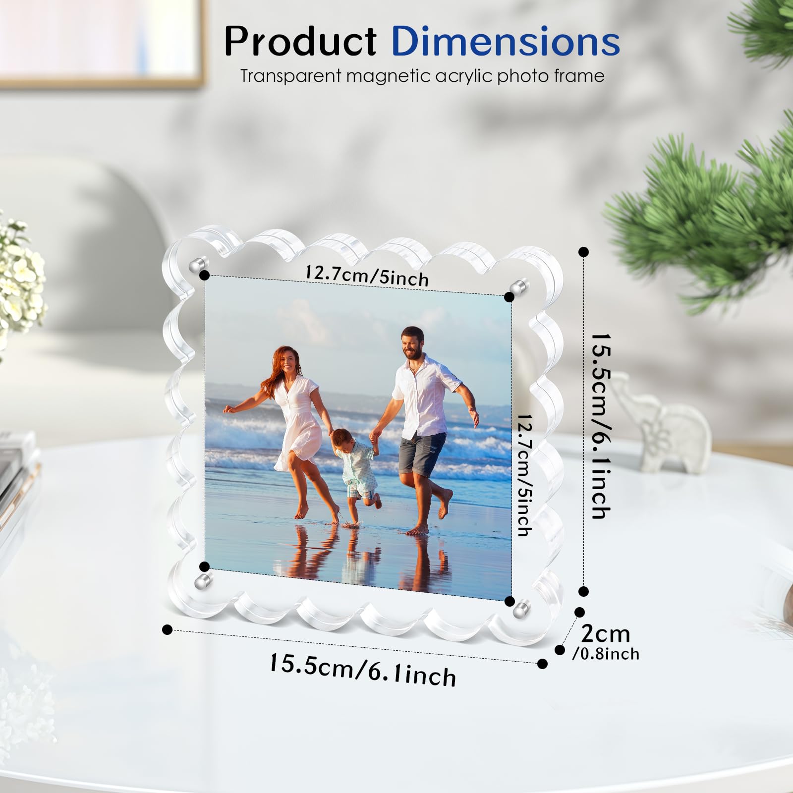Chivalral 3Pack clear frame side open demonstrates two-sided 5x5 display versatility