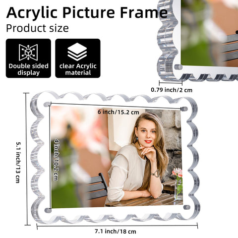 Chivalral frame double-sided view for easy photo changes from both sides.