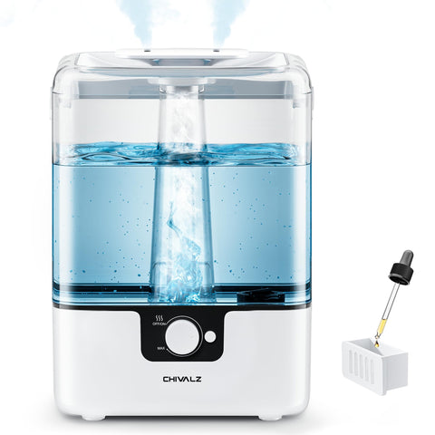 CHIVALZ humidifier 6L tank ready for large-room comfort and long runtime.